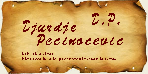 Đurđe Pečinoćević vizit kartica